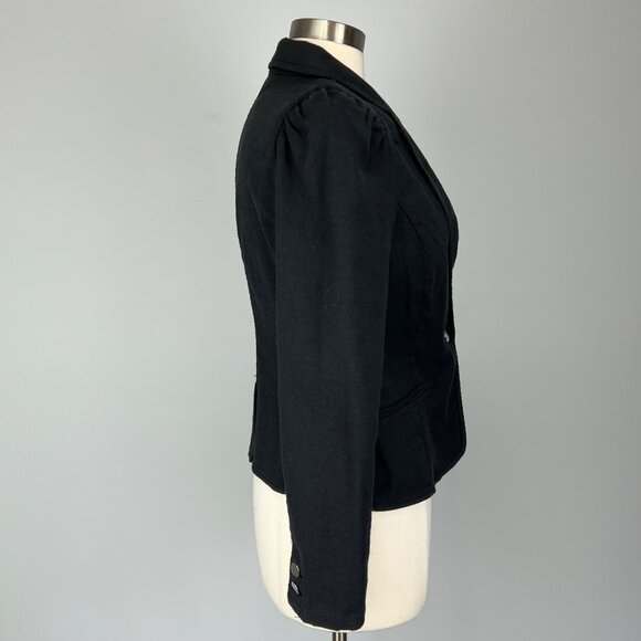 INC International Concepts Womens Black Puff Shoulder Blazer One Button size M - Picture 5 of 13
